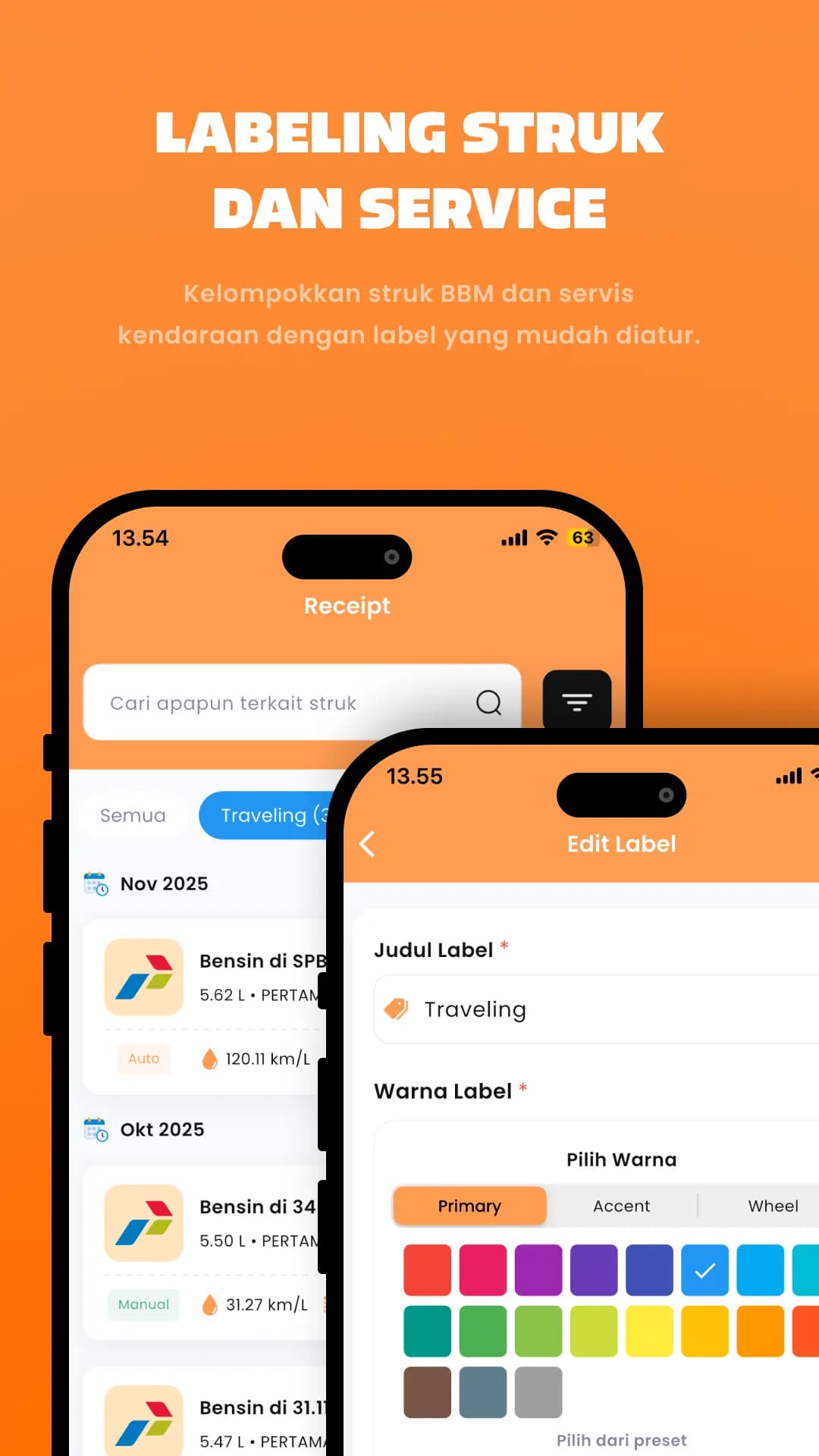 Labeling Struk & Service