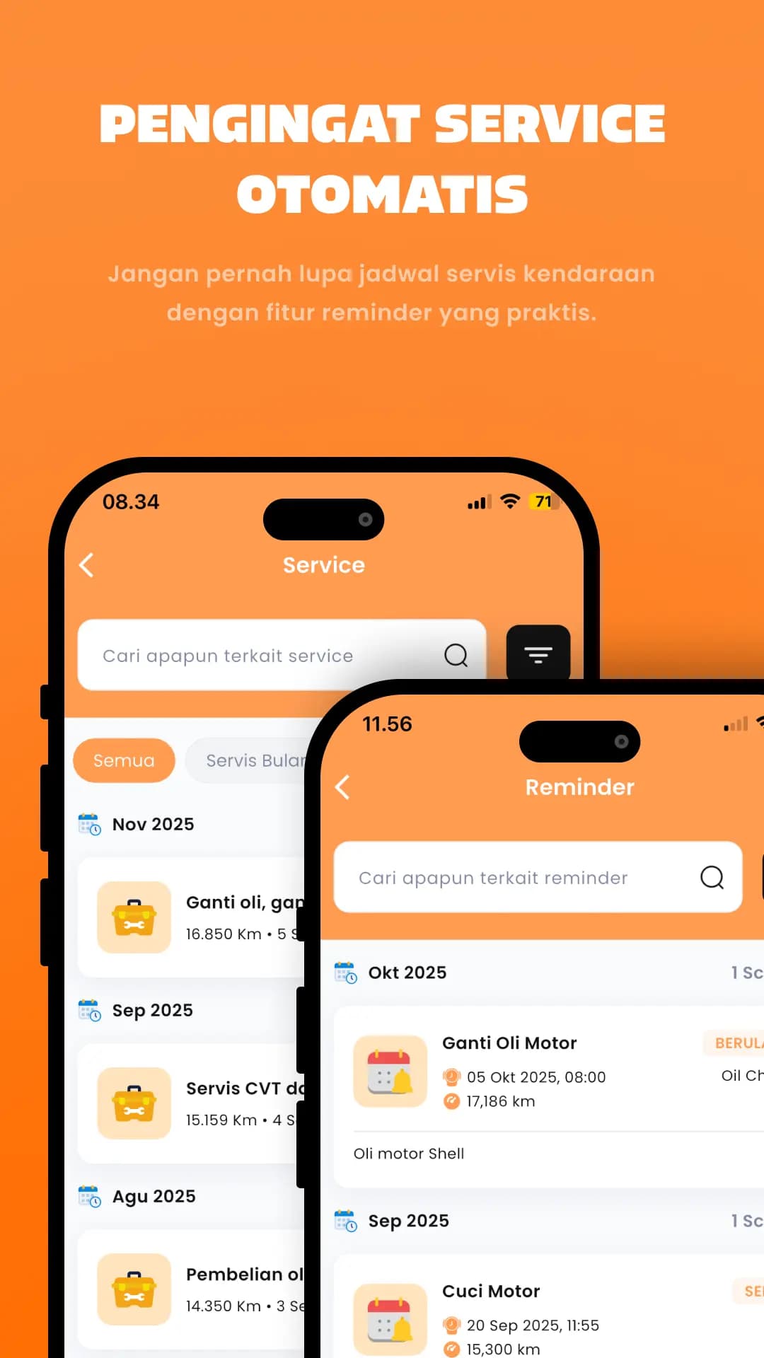Pengingat Service Otomatis