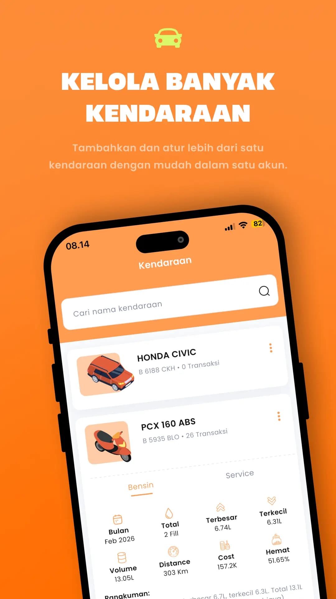 Kelola Banyak Kendaraan